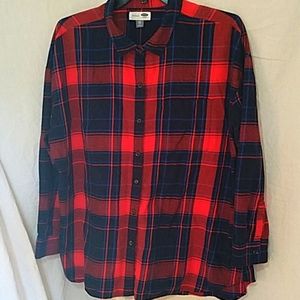 Old Navy Flannel Boyfriend Fit Button up XXL 18 20